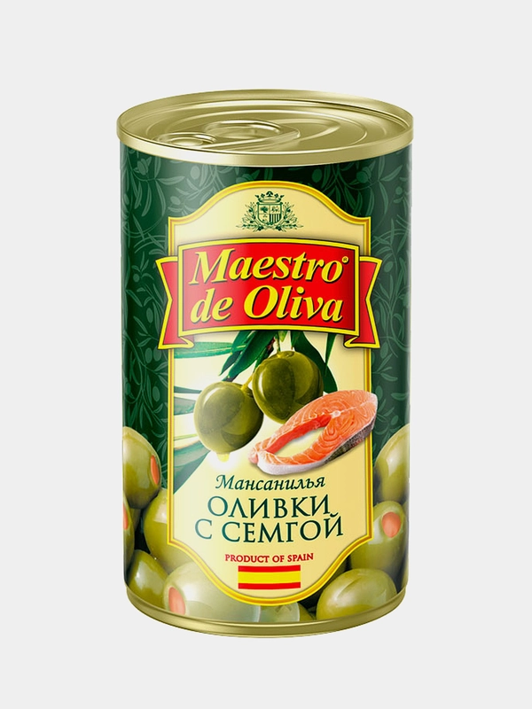 Оливки MAESTRO DE OLIVA с семгой 300г Испания