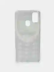 Угольный силиконовый чехол на Samsung Galaxy M21/M30s / Самсунг М21/М30s с рисунком, защита камеры