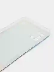 Светло-синий силиконовый чехол на Samsung Galaxy A31 / Самсунг А31 прозрачный с рисунком, защита камеры