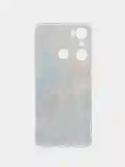 Голубой силиконовый чехол на Infinix HOT 20i / Инфиникс Хот 20i с рисунком, защита камеры