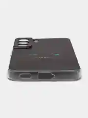 Черный силиконовый чехол на Samsung Galaxy S22 / Самсунг S22 прозрачный с рисунком, защита камеры