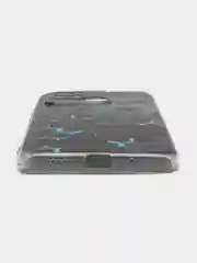 Бирюзовый чехол на Xiaomi Redmi 10C / Сяоми Редми 10С прозрачный, с рисунком, защита камеры