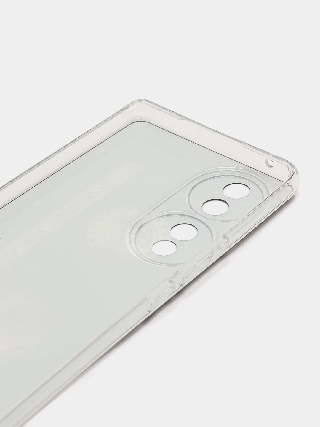 Хром силиконовый чехол на Honor 70 / Хонор 70 прозрачный, с рисунком, защита камеры