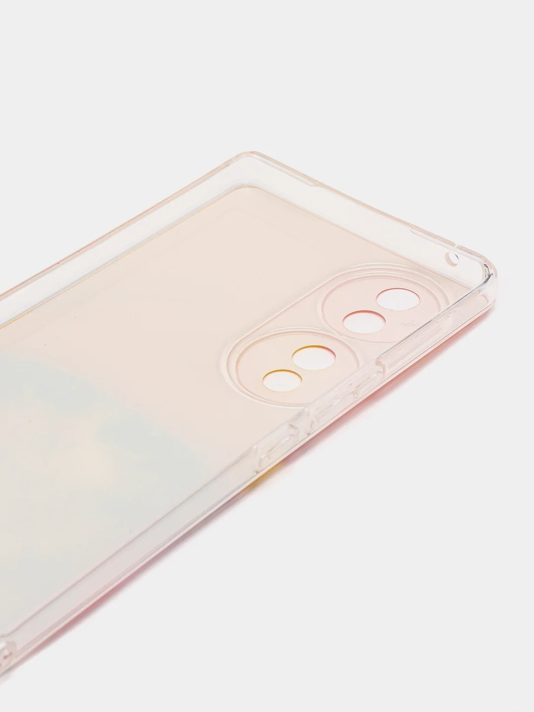 Желтый силиконовый чехол на Honor 70 / Хонор 70 прозрачный, с рисунком, защита камеры