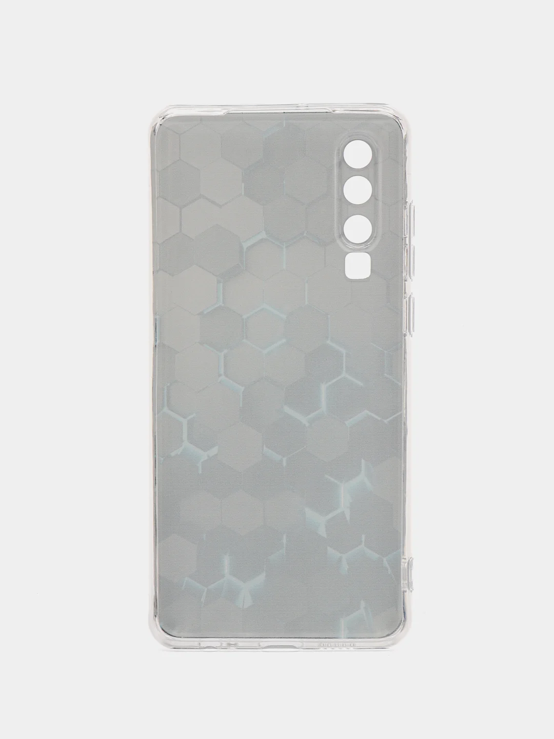 Бирюзовый силиконовый чехол на Huawei P30 / Хуавей P30 прозрачный, с рисунком, защита камеры