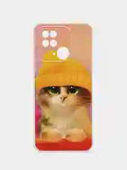 Желтый чехол на Xiaomi Redmi 10C / Сяоми Редми 10С прозрачный, с рисунком, защита камеры