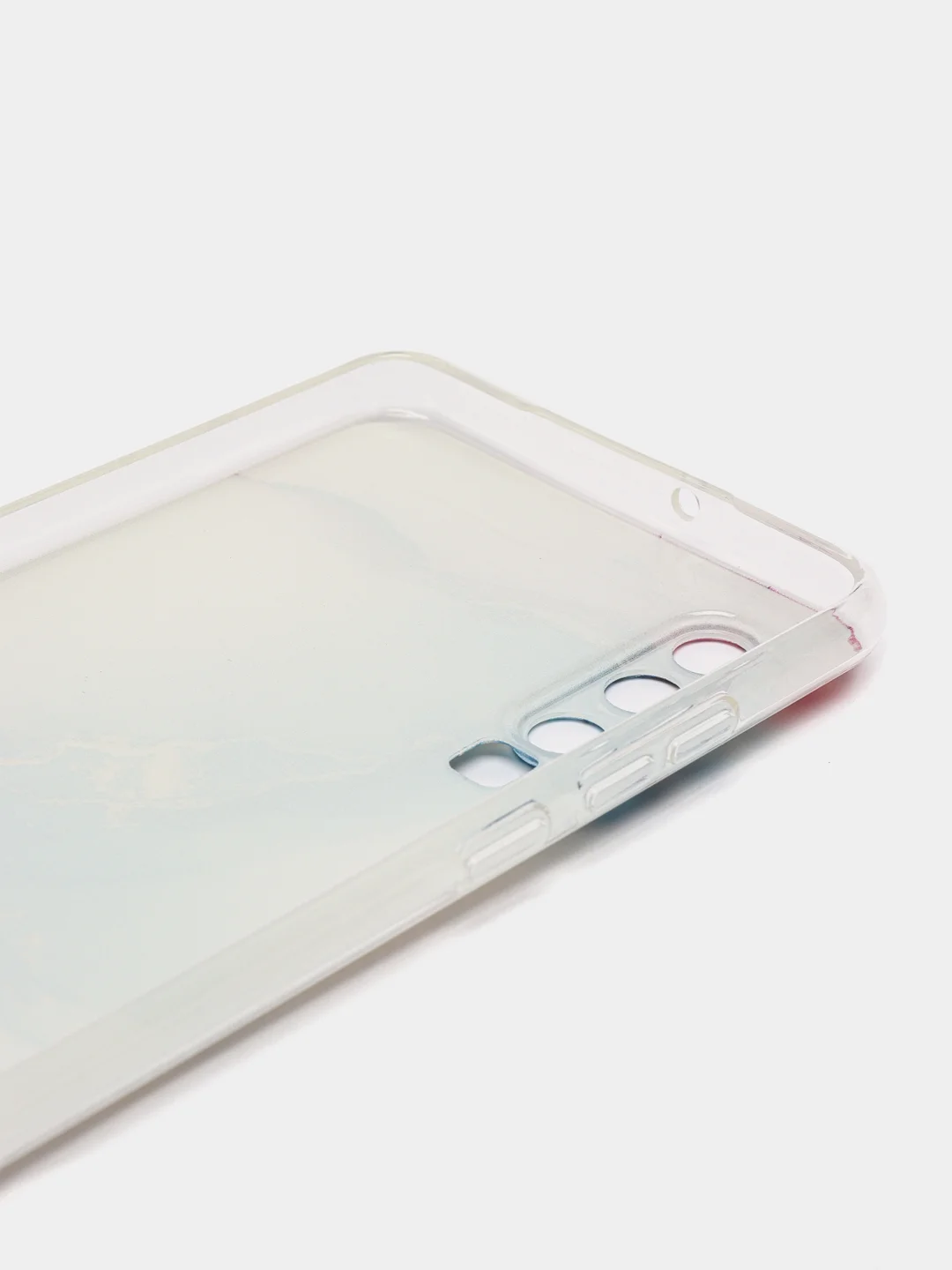 Ледяной силиконовый чехол на Huawei P30 / Хуавей P30 прозрачный, с рисунком, защита камеры