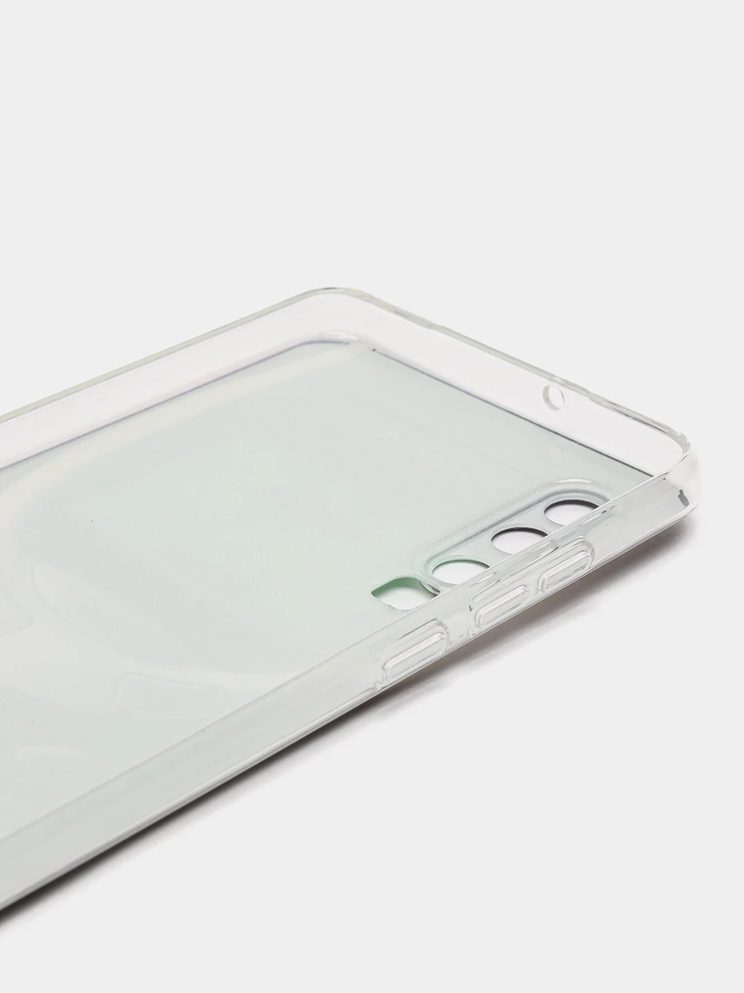 Угольный силиконовый чехол на Huawei P30 / Хуавей P30 прозрачный, с рисунком, защита камеры
