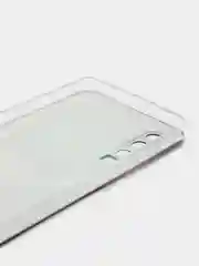 Угольный силиконовый чехол на Huawei P30 / Хуавей P30 прозрачный, с рисунком, защита камеры