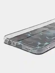 Бирюзовый силиконовый чехол на Realme C33 / Реалми С33 прозрачный, с рисунком, защита камеры