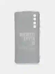 Тёмно-коричневый силиконовый чехол на Huawei P30 / Хуавей P30 прозрачный, с рисунком, защита камеры