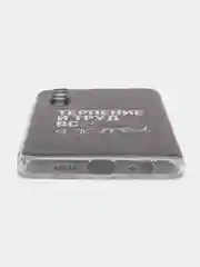 Тёмно-коричневый силиконовый чехол на Huawei P30 / Хуавей P30 прозрачный, с рисунком, защита камеры