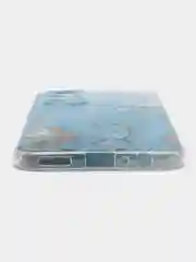 Светло-синий силиконовый чехол на Vivo V21e 4G / Виво V21e 4G прозрачный, с рисунком, защита камеры
