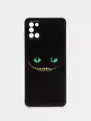 Черный силиконовый чехол на Samsung Galaxy A31 / Самсунг А31 прозрачный с рисунком, защита камеры