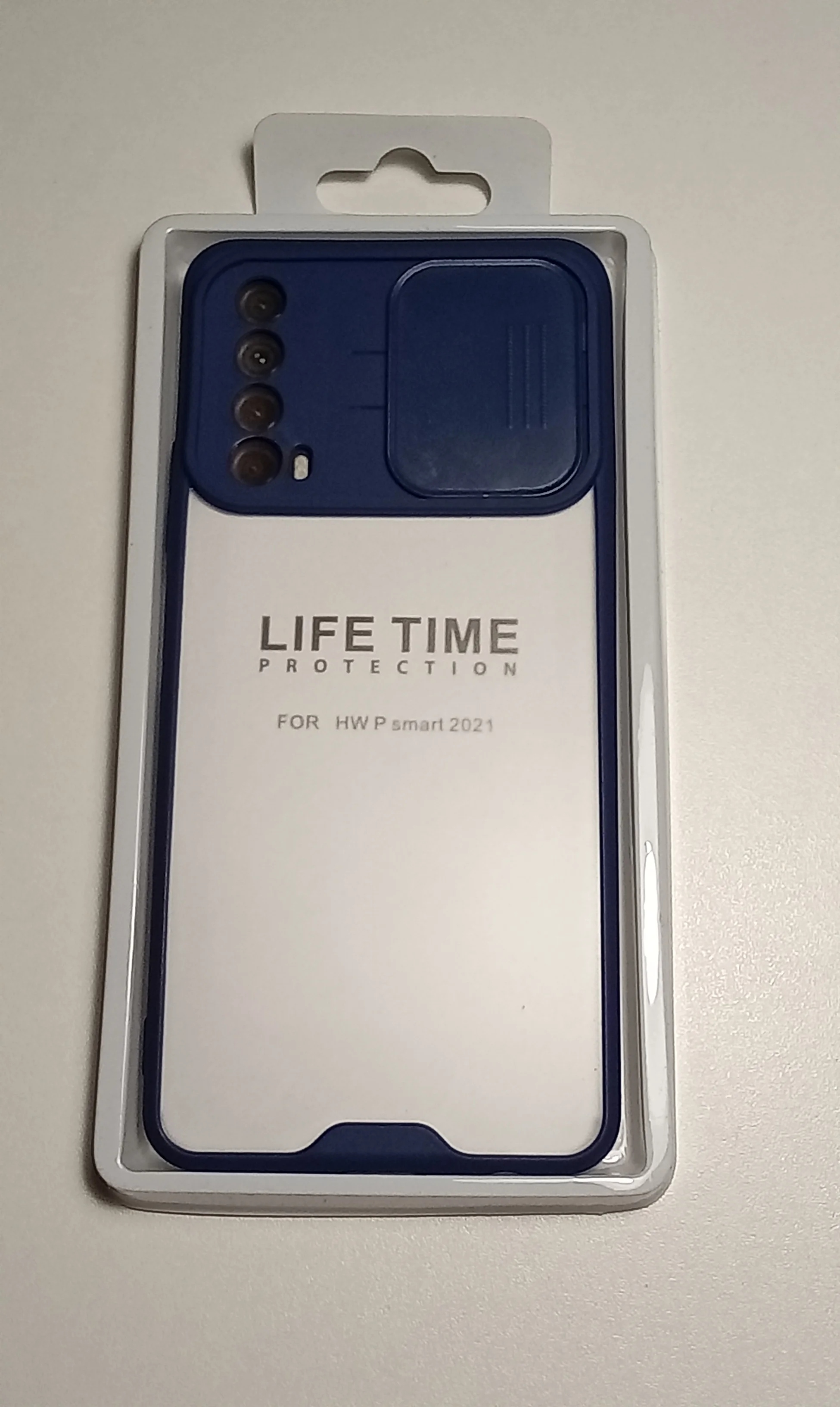 Темно-синий чехол с задвижным окном для защиты камеры для Huawei P Smart 2021