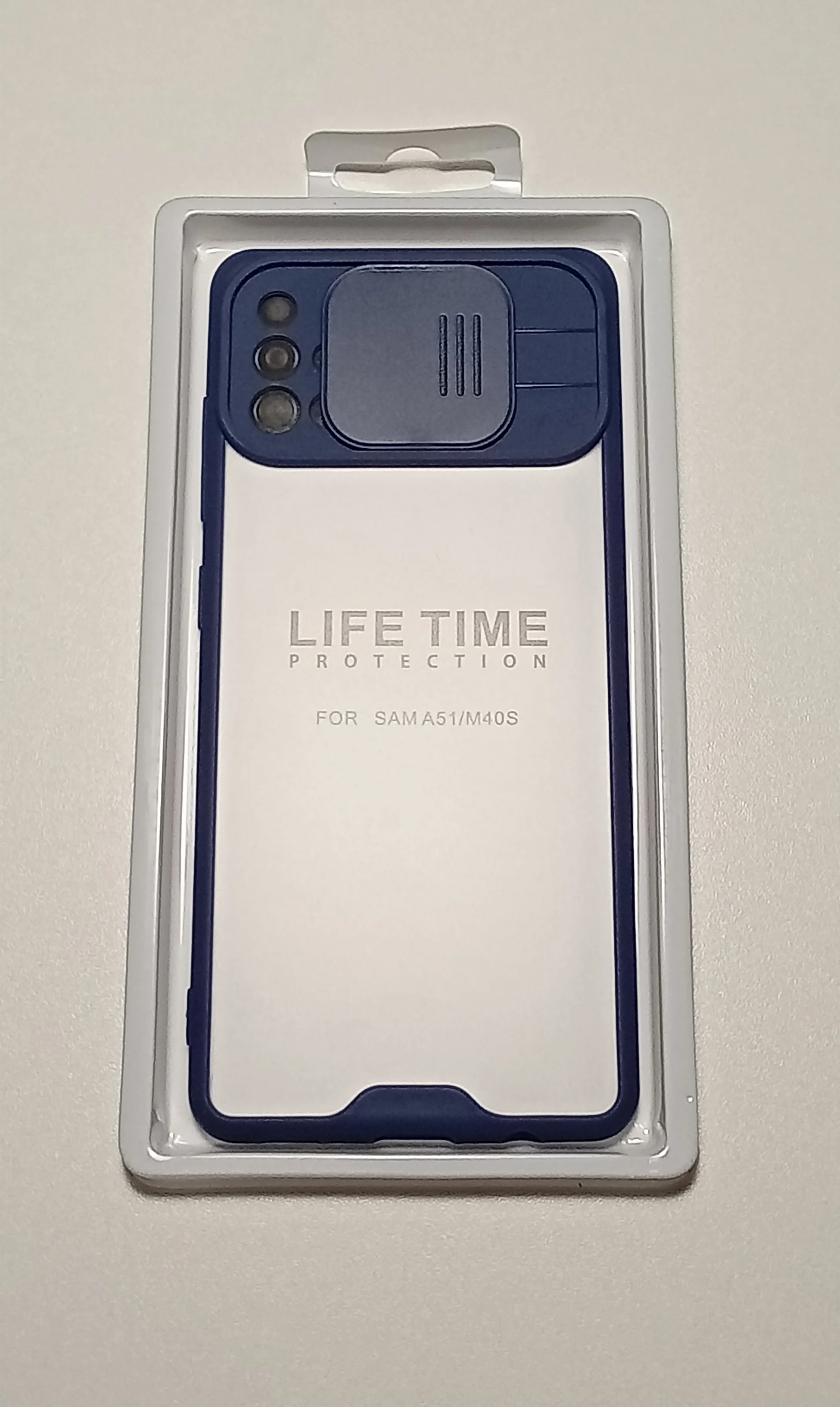 Синий меланж чехол-накладка Samsung A51