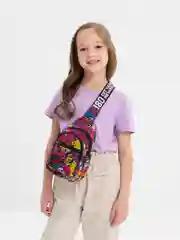 Розовый сумка бананка детская, унисекс