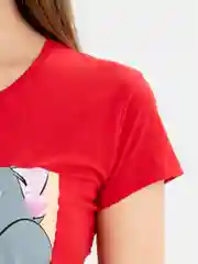 Красный футболка женская с печатью "Микки Маус", "Том и Джери"