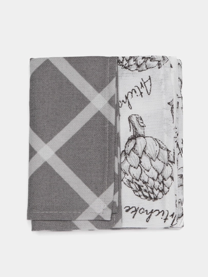 Полотенце кухонное, рогожка, хлопок, 35 х 60, 2 штуки