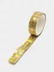 Горчичный скотч декоративный, глиттерный