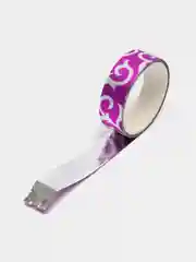 Розовый скотч декоративный, глиттерный