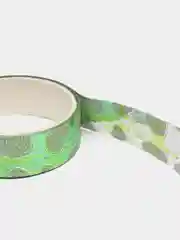 Зелёный хаки скотч декоративный, глиттерный