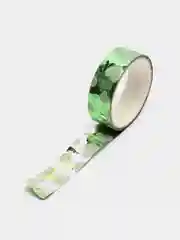 Зелёный хаки скотч декоративный, глиттерный