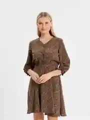 Бежевый платье женское, повседневное, офисное