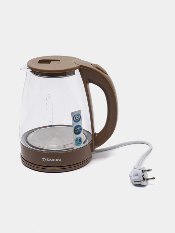 Чайник электрический Sakura SA-2734C, стеклянный, с точечной подсветкой, 1.8 л