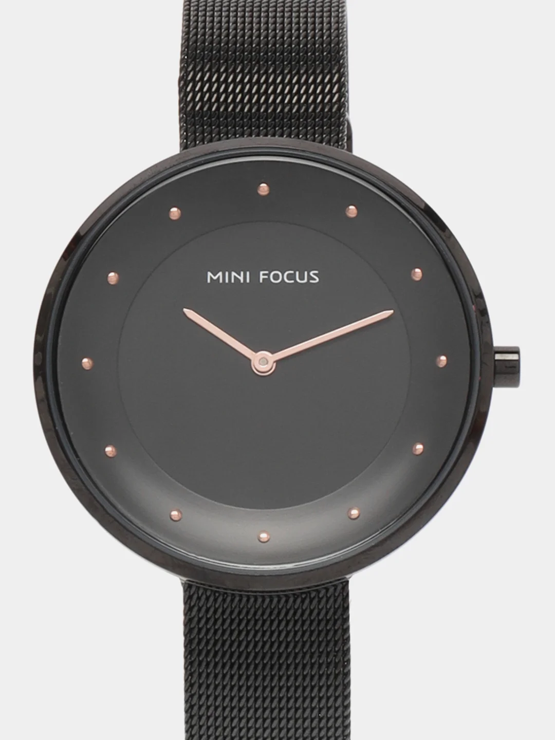 Черный женские наручные часы Mini Focus MF0179L, в подарочной упаковке