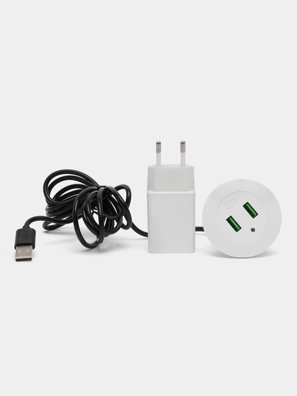 Врезная USB розетка встраимавая в стол, со съемной вилкой, зарядное устройство USB