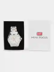 Серебряный мужские наручные часы Mini Focus MF0199G с хронографом, в подарочной упаковке