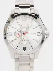Серебряный мужские наручные часы Mini Focus MF0199G с хронографом, в подарочной упаковке