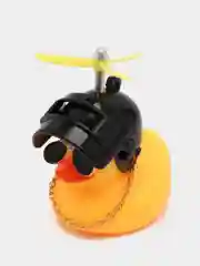 Угольный утка в шлеме в машину