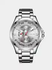 Серебряный мужские наручные часы Mini Focus MF0199G с хронографом, в подарочной упаковке