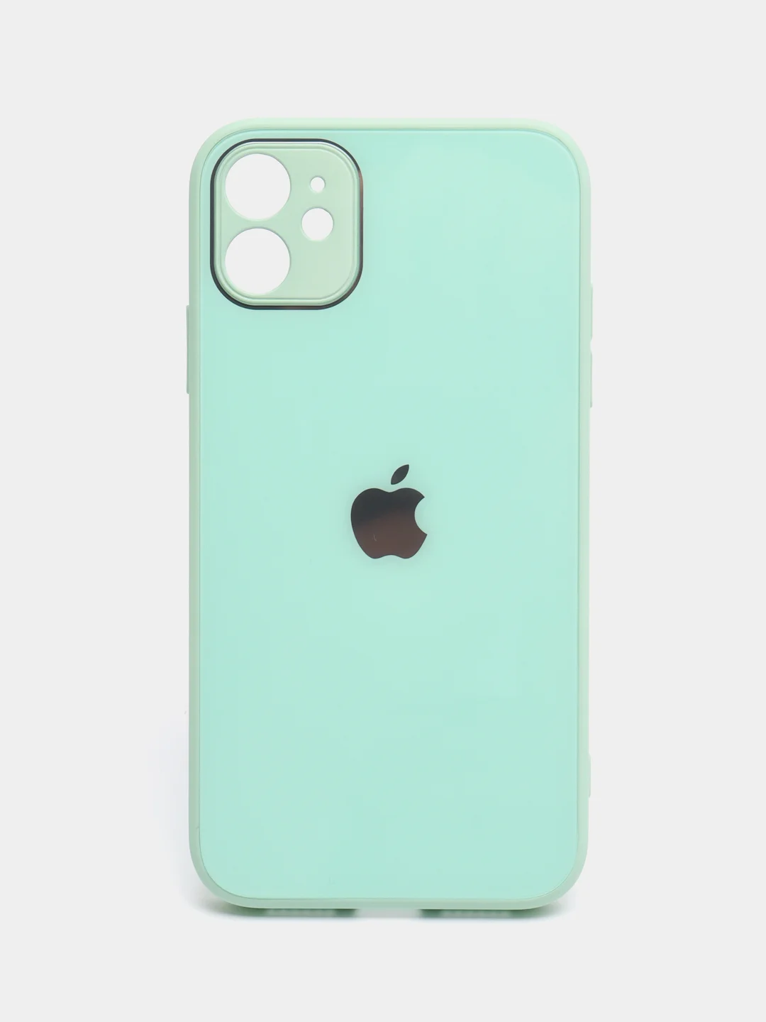 Бирюзовый чехол для айфон со стеклянной панелью iPhone 11, 12, 13, 14, Pro, 12 Pro Max, 14 Pro