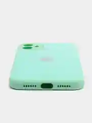 Бирюзовый чехол для айфон со стеклянной панелью iPhone 11, 12, 13, 14, Pro, 12 Pro Max, 14 Pro