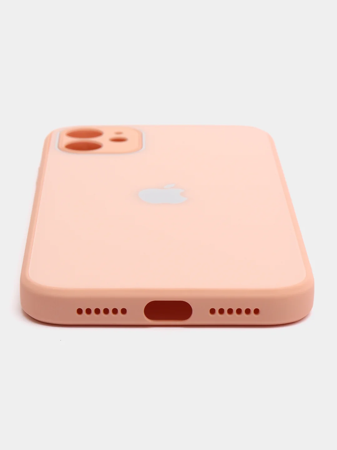 Розовый чехол для айфон со стеклянной панелью iPhone 11, 12, 13, 14, Pro, 12 Pro Max, 14 Pro