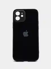 Черный чехол для айфон со стеклянной панелью iPhone 11, 12, 13, 14, Pro, 12 Pro Max, 14 Pro