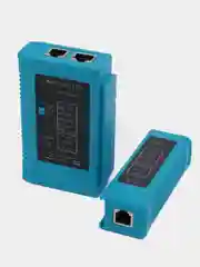 Синий тестер сетевого LAN интернет кабеля RJ45 и телефонного кабеля RJ11