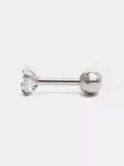 Угольный серьга - гвоздик для пирсинга из медицинской стали, 1 штука