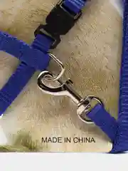 Синий шлейка с поводком прогулочная для кошек