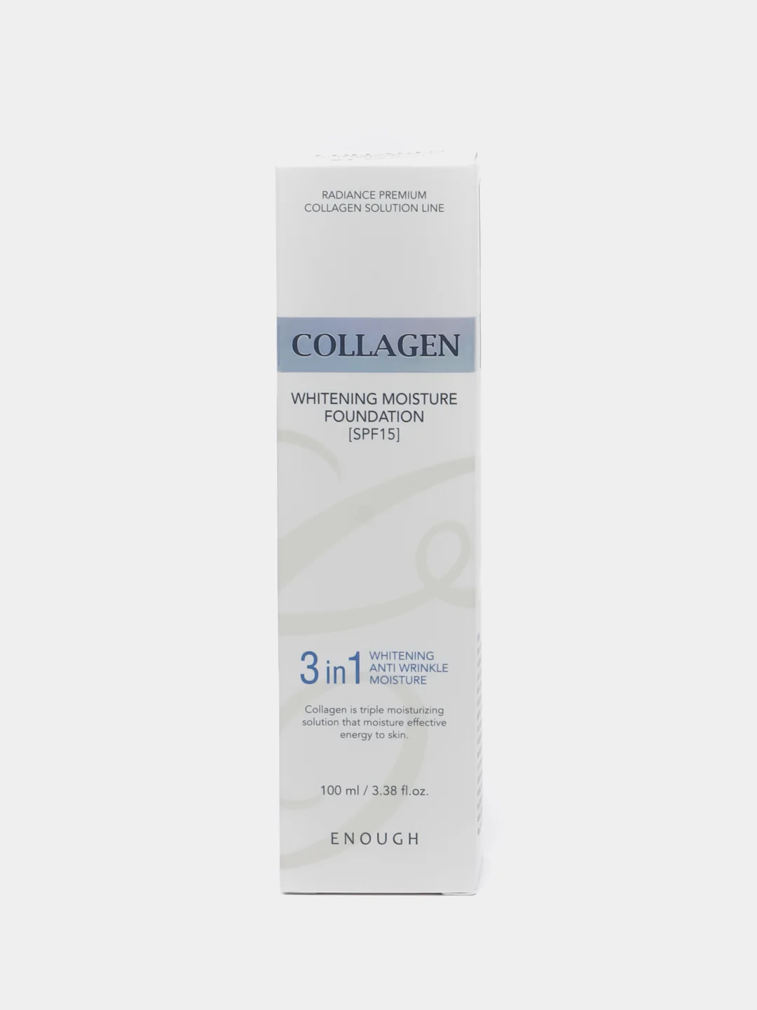 Бежевый тональный крем Enough Collagen Whitening Moisture Foundation SPF 15, с коллагеном, 100 мл