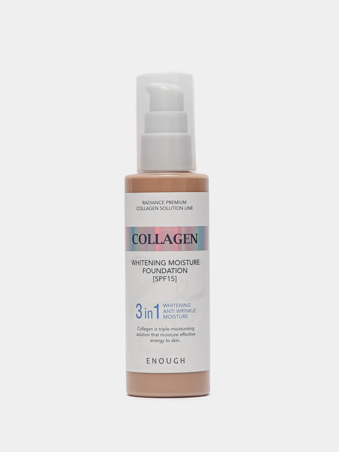 Светло-бежевый тональный крем Enough Collagen Whitening Moisture Foundation SPF 15, с коллагеном, 100 мл