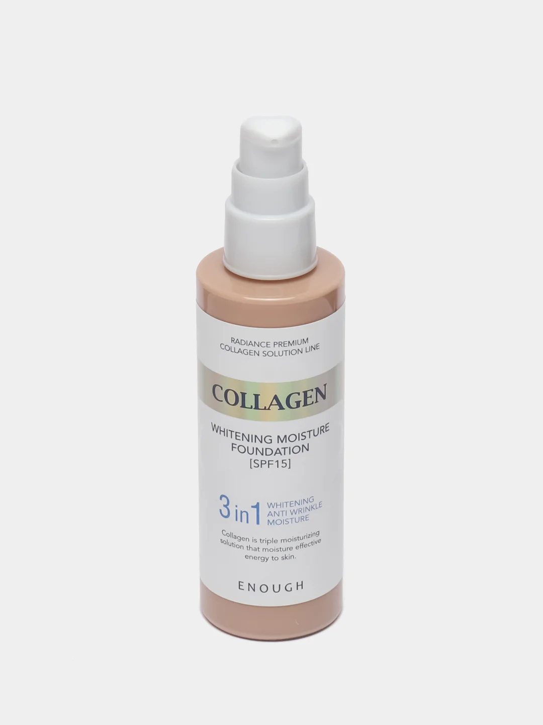 Светло-бежевый тональный крем Enough Collagen Whitening Moisture Foundation SPF 15, с коллагеном, 100 мл