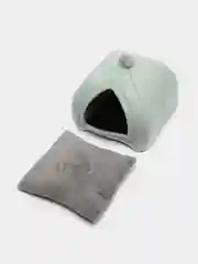 Бирюзовый уютный мягкий домик лежанка для кошек и собак с мягкой подстилкой, кошачий, подстилка
