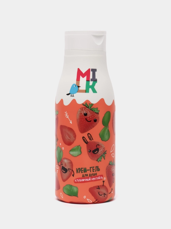 Крем-гель для душа Milk, Клубничный коктейль, 500 мл