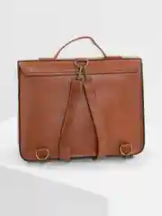 Коричневый портфель женский кожаный, рюкзак из эко кожи школьный в корейском стиле