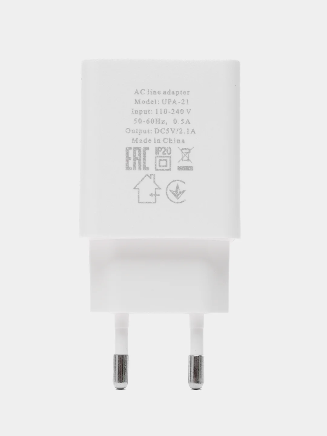 Сетевое зарядное устройство Defender UPA-21 белый, 1xUSB, 5V/2.1А