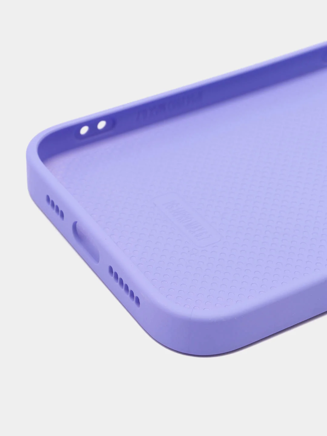 Лавандовый силиконовый чехол на iPhone 14, 14 Plus, 14 Pro, 14 Pro Max, со стеклянной панелью